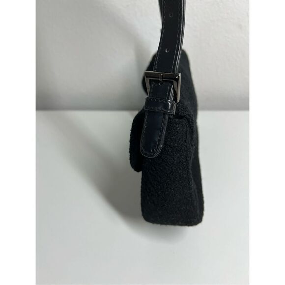 BECHAMEL BAGUETTE CLOTH HANDBAG Hobo Black - Picture 13 of 14